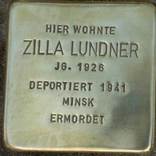 Stolperstein für Zilla Lundner