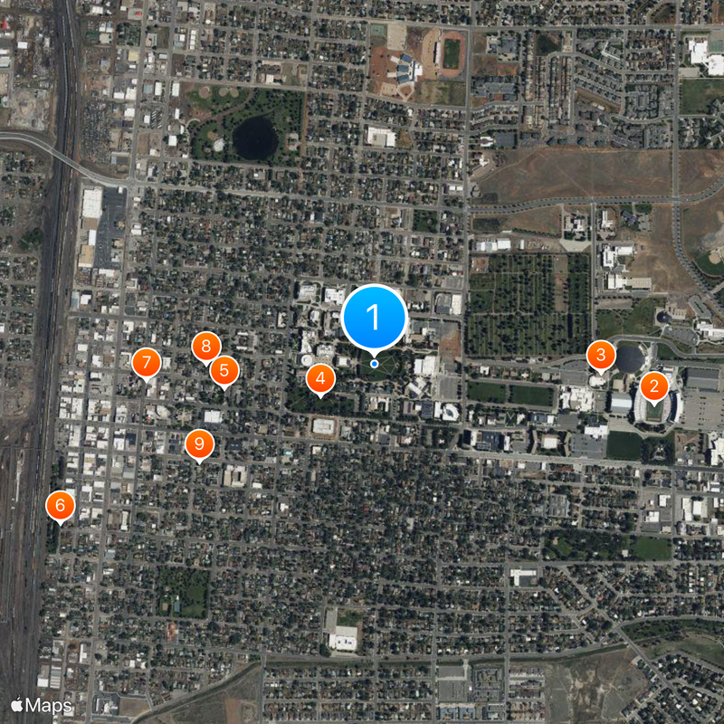 University of Wyoming Map