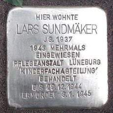 Stolperstein dedicated to Lars Sundmäker