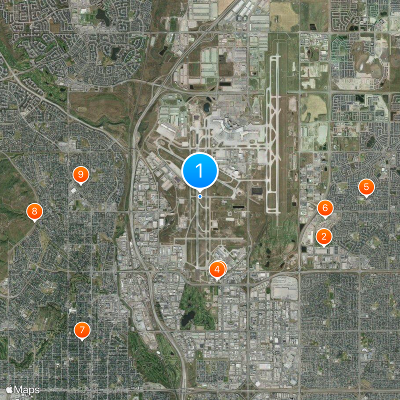 Calgary International Airport Map