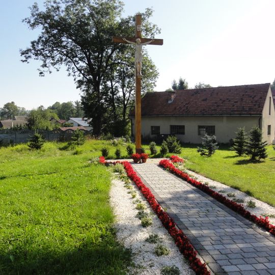 Teren po spalonym kościele parafialnym św. Marcina