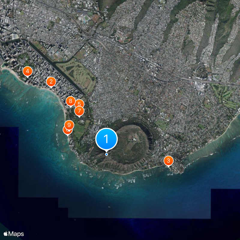 Diamond Head Mapa