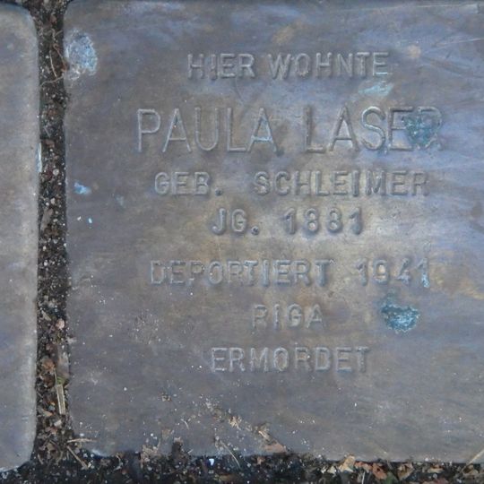 Stolperstein für Paula Laser