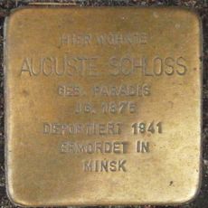 Stolperstein dedicated to Auguste Schloss