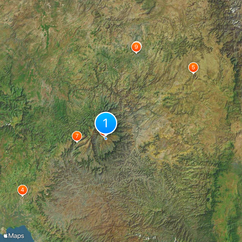 Wyżyna Abisyńska Mapa