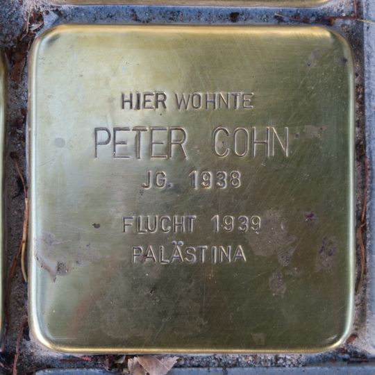 Stolperstein en memoria de Peter Cohn