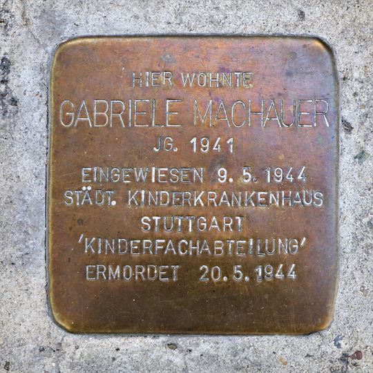 Stolperstein dedicated to Gabriele Machauer