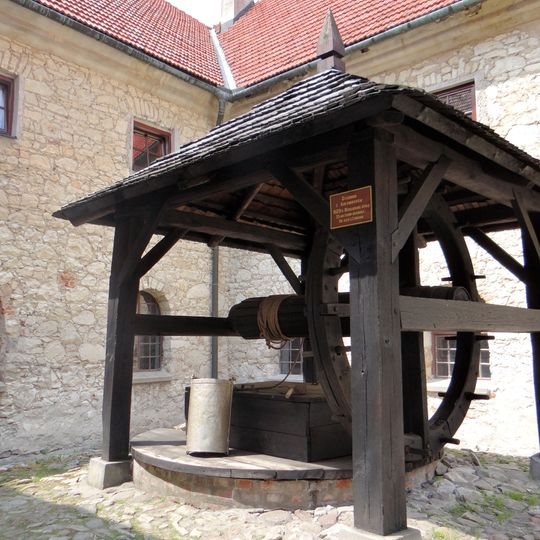 Water well in courtyard of reformed franciscan monastery in Kazimierz Dolny