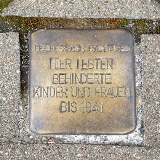Stolperstein dedicated to Pfeiffersche Stiftungen Magdeburg Behinderte Frauen und Kinder