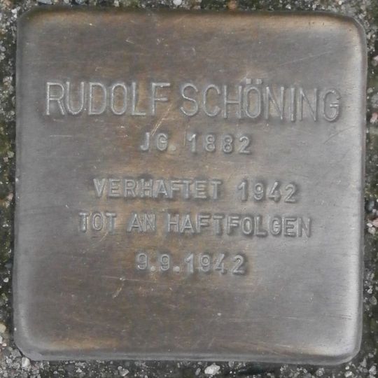 Stolperstein en memoria de Rudolf Schöning