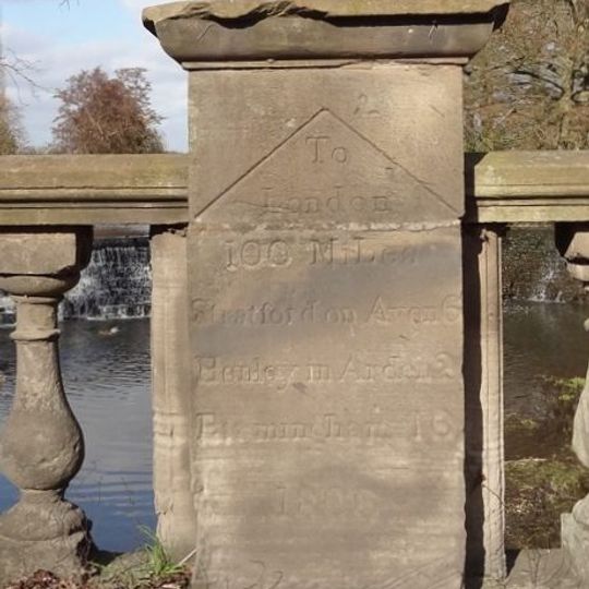 Milestone, Stratford Road,  Wootton Bridge over Alne to S of village