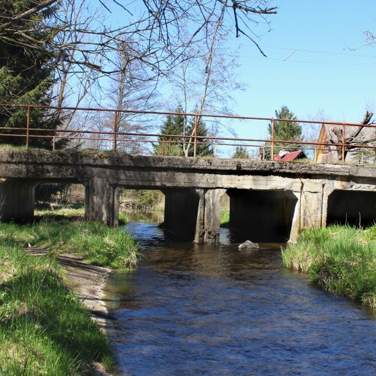 Most přes Teplou pod Betlémským rybníkem