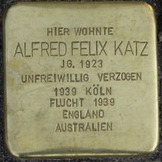 Stolperstein à la mémoire d’Alfred Felix Katz