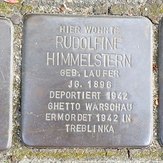 Stolperstein à la mémoire de Rudolfine Himmelstern