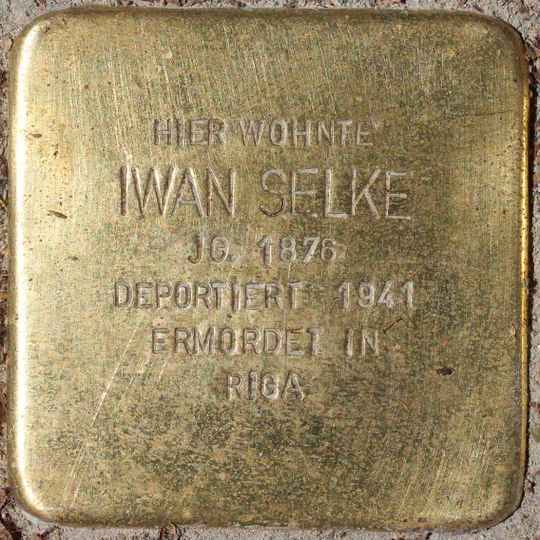 Stolperstein en memoria de Iwan Selke