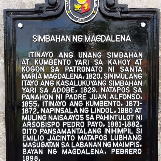 Church of Magdalena historical marker