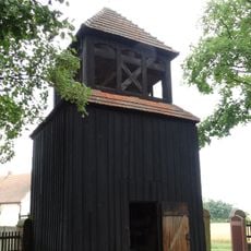 Wooden bell tower in Niestronno