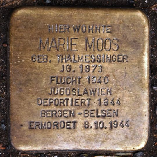 Stolperstein en memoria de Marie Moos