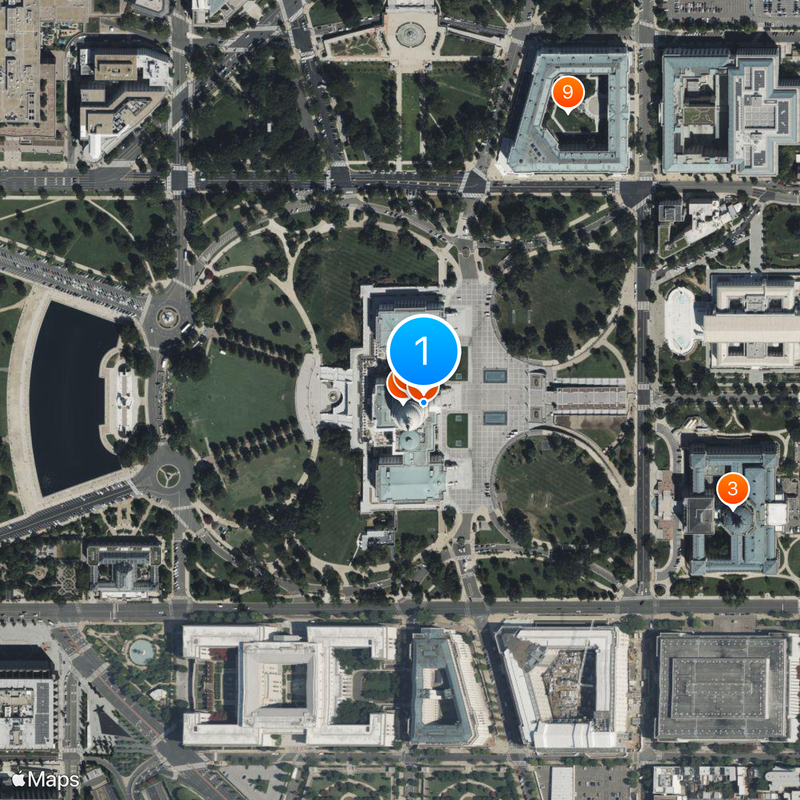 Congresso degli Stati Uniti d'America Mappa