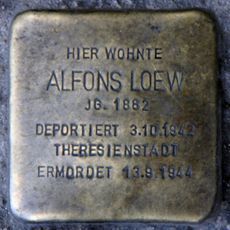 Stolperstein à la mémoire d’Alfons Loew