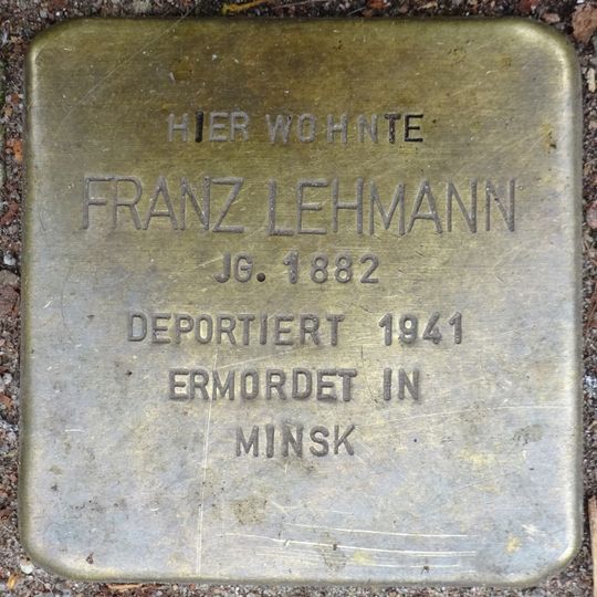 Stolperstein en memoria de Franz Lehmann