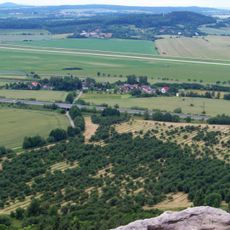 Bridge of D10 highway over road Honsob - Dneboh