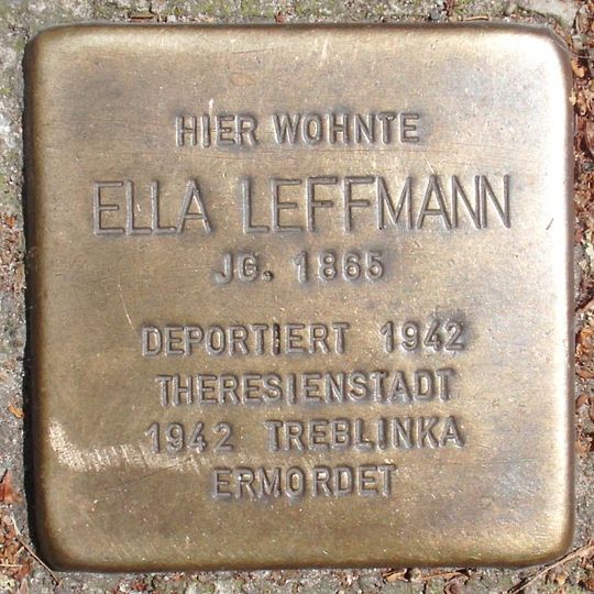 Stolperstein dedicated to Ella Leffmann
