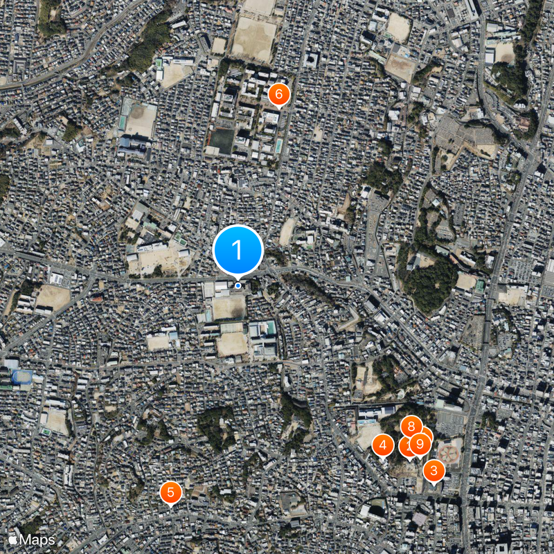 Hamamatsu Kita High School Map