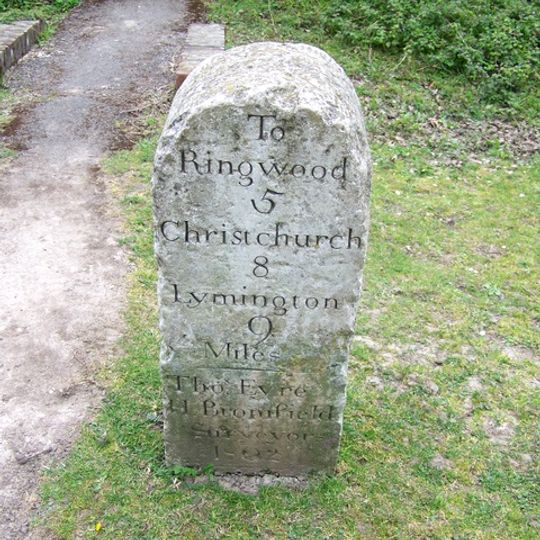 Milestone, Burley, opposite Burley Manor Hotel drive