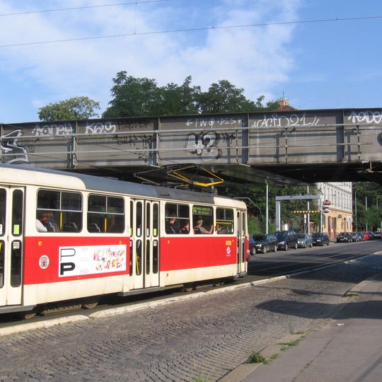 Bridge of railway line 122 over Nádražní street