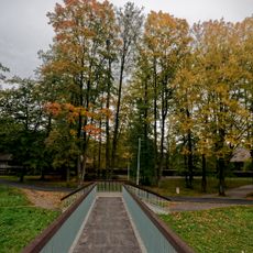Footbridge over the Rožnovská Bečva to the open air museum in Rožnov pod Radhoštěm