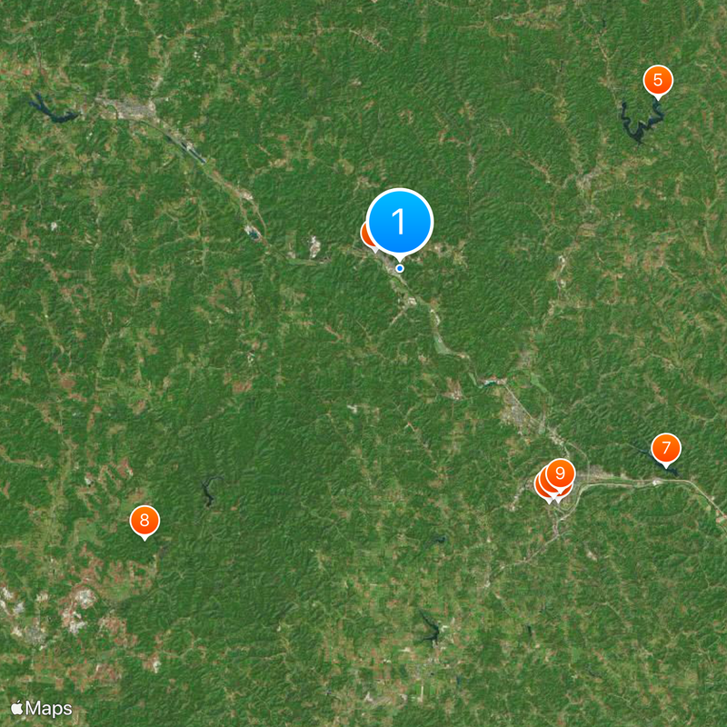 Southeast Ohio Map