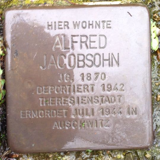 Stolperstein em memória de Alfred Jacobsohn