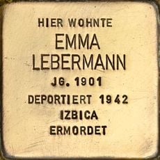 Stolperstein dedicated to Emma Lebermann