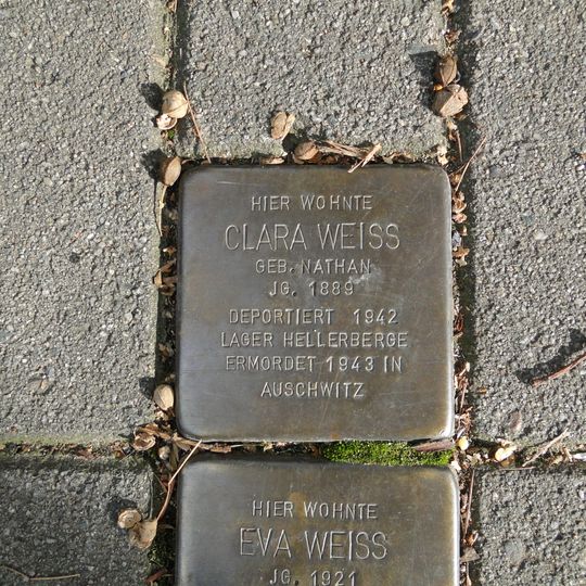 Stolperstein en memoria de Clara Weiss