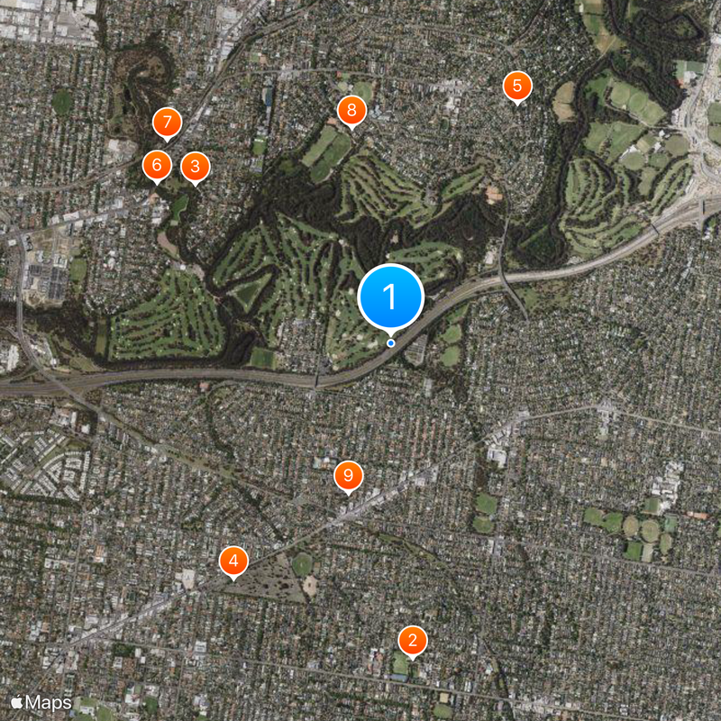 2020 Eastern Freeway truck crash Map