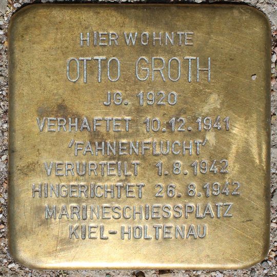 Stolperstein en memoria de Otto Groth
