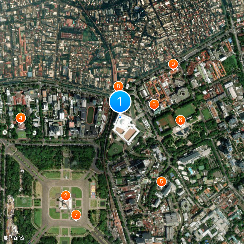 Mosquée Istiqlal Carte