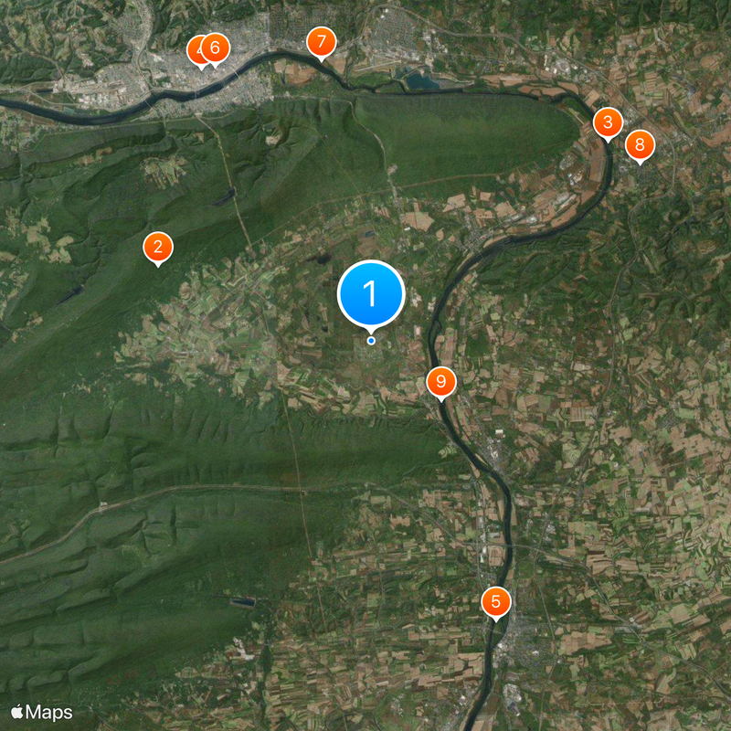 United States Penitentiary, Allenwood Map