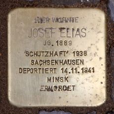 Stolperstein dedicated to Josef Elias