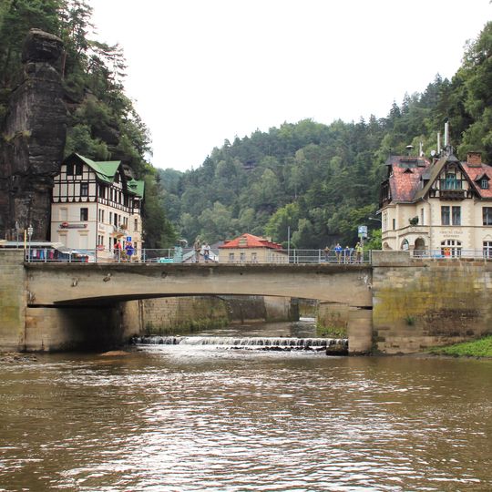 Most silnice I/62 přes Kamenici v Hřensku