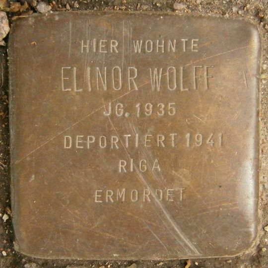 Stolperstein dedicated to Elinor Wolff