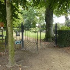 Cast iron fence from 1865, placed at the opening of the cemetery