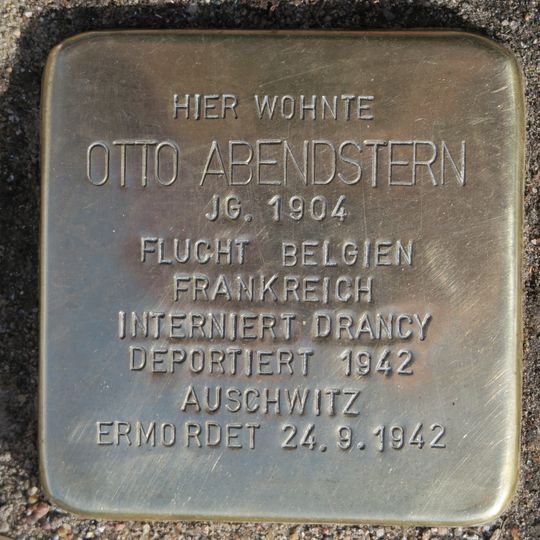 Stolperstein dedicated to Otto Abendstern