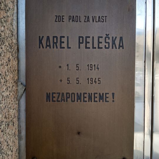 Plaque to Karel Peleška