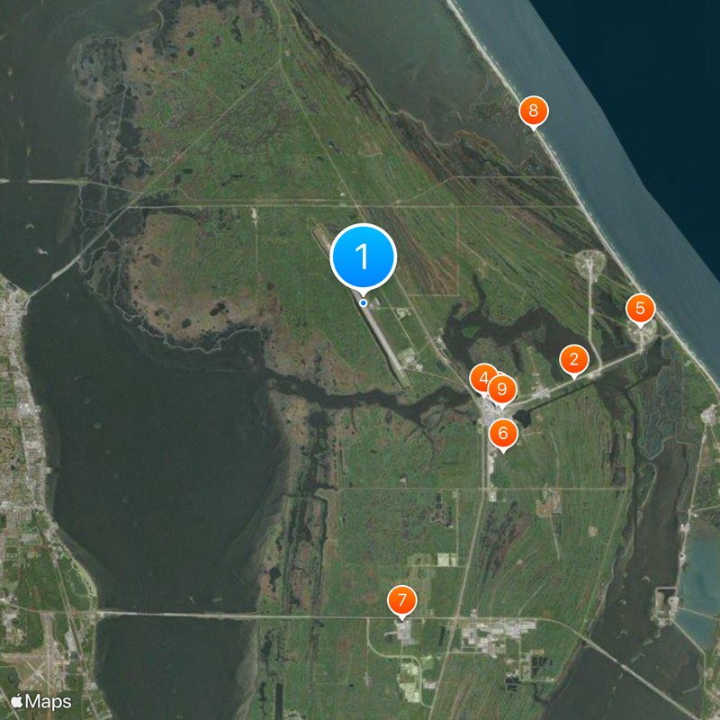 Launch and Landing Facility Map
