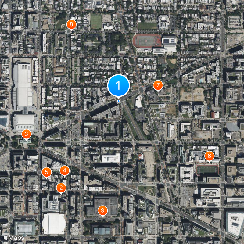 Government of the District of Columbia Map