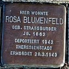 Stolperstein à la mémoire de Rosa geb.Straßburger Blumenfeld