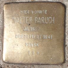 Stolperstein dedicated to Walter Baruch