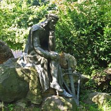 Statue of Walther von der Vogelweide in Duchcov